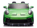 Porsche 911 GT3 24V 4x4 Kids Ride On Car with Rubber Tires - Green - Image 3