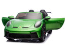 Porsche 911 GT3 24V 4x4 Kids Ride On Car with Rubber Tires - Green - Image 6