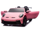Porsche 911 GT3 24V 4x4 Kids Ride On Car with Rubber Tires - Pink - Image 6