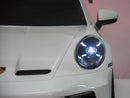 Porsche 911 GT3 24V 4x4 Kids Ride On Car with Rubber Tires - White - Image 4