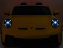 Porsche 911 GT3 24V 4x4 Kids Ride On Car with Rubber Tires - Yellow - Image 14