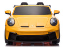 Porsche 911 GT3 24V 4x4 Kids Ride On Car with Rubber Tires - Yellow - Image 3