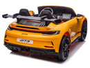 Porsche 911 GT3 24V 4x4 Kids Ride On Car with Rubber Tires - Yellow - Image 8