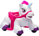 Magic Cars Qaba 12V Unicorn Ride on Horse, Battery Powered Ride on Toy, Interactive Electric Kids Riding Pony with Carrot Toy, Comb, Animal Sounds, Light, Gift for Girls Boys Aged 1.5-3 Years Old, White in Default - image 1