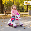 Magic Cars Qaba 12V Unicorn Ride on Horse, Battery Powered Ride on Toy, Interactive Electric Kids Riding Pony with Carrot Toy, Comb, Animal Sounds, Light, Gift for Girls Boys Aged 1.5-3 Years Old, White in Default - image 3