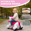 Magic Cars Qaba 12V Unicorn Ride on Horse, Battery Powered Ride on Toy, Interactive Electric Kids Riding Pony with Carrot Toy, Comb, Animal Sounds, Light, Gift for Girls Boys Aged 1.5-3 Years Old, White in Default - image 7