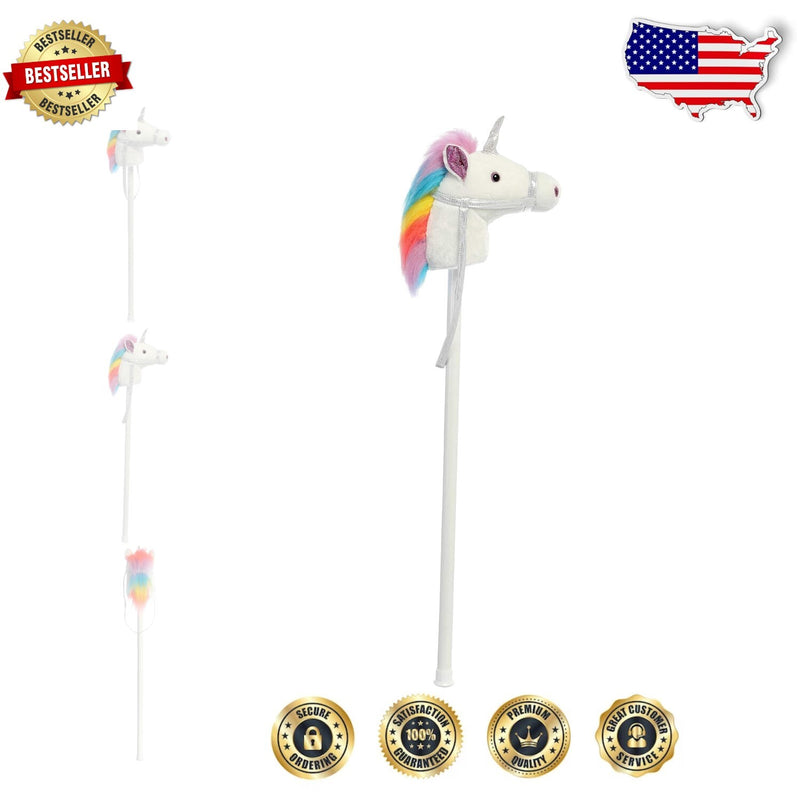 39-inch Deluxe Ride-On Unicorn with Rainbow Mane for Kids Magic Cars 0