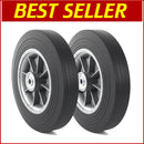10-Inch Maintenance-Free Solid Rubber Flat-Free Tires 2-Pack for All Applications Magic Cars 0
