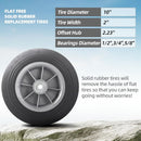 10-Inch Maintenance-Free Solid Rubber Flat-Free Tires 2-Pack for All Applications Magic Cars 3