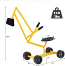 Kid's Manual Sand Excavator with 360° Rotating Seat and Durable Weather-Resistant Build Magic Cars 4
