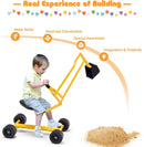 Kid's Manual Sand Excavator with 360° Rotating Seat and Durable Weather-Resistant Build Magic Cars 7