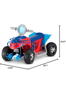 Spider-Man 6V Premium Toddler Quad Ride-On Toy for Ages 18-30 Months Magic Cars 8