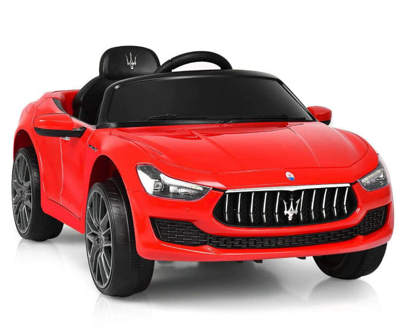 Licensed 12V Maserati Ghibli Kids Ride-On Car in Red with Distressed Finish Magic Cars Variant 0