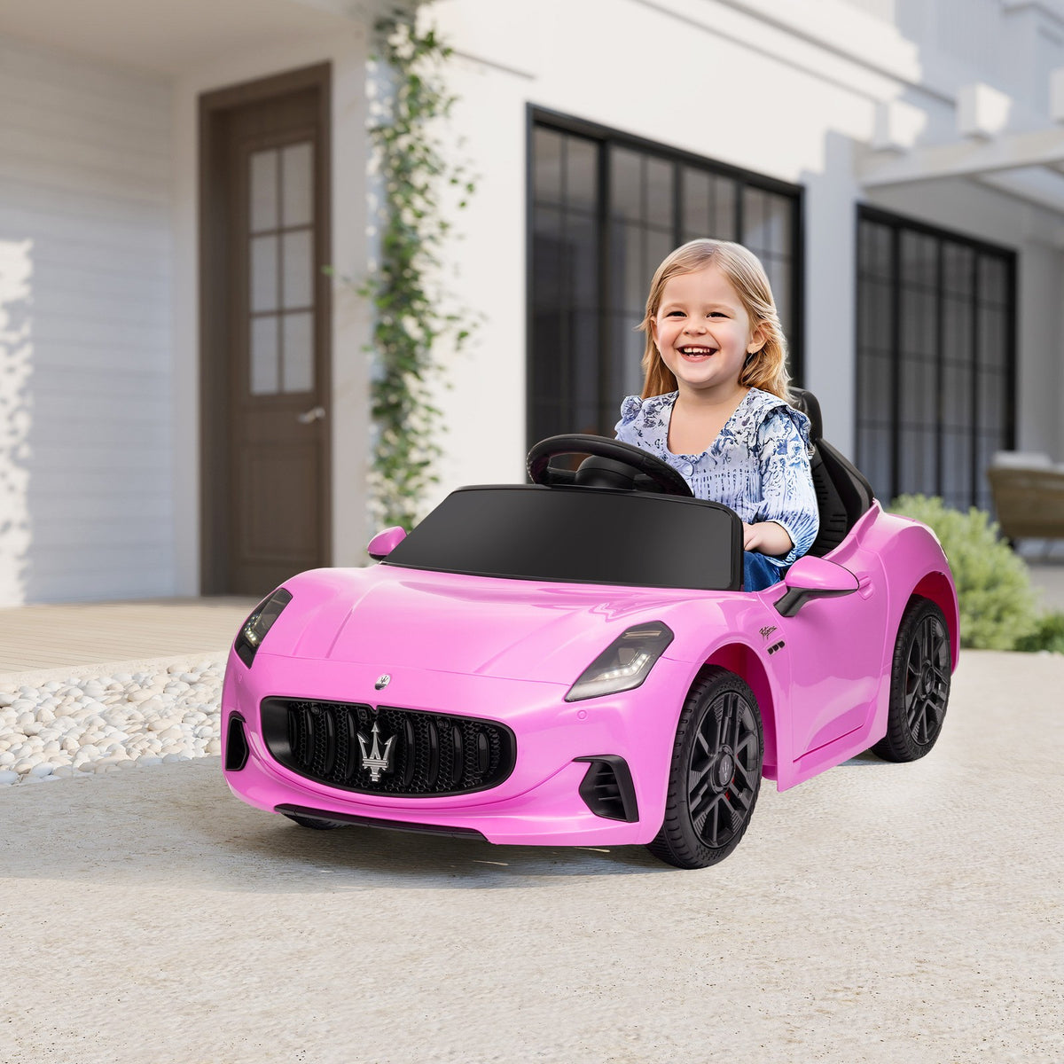 Licensed 12V Electric Kids Car Pink Maserati Gran Turismo