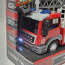 12" Fire Truck with Ladder, Lights, Sounds, and Rubber Tires Magic Cars 13
