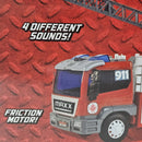 12" Fire Truck with Ladder, Lights, Sounds, and Rubber Tires Magic Cars 15