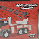 12" Fire Truck with Ladder, Lights, Sounds, and Rubber Tires Magic Cars 16