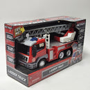 12" Fire Truck with Ladder, Lights, Sounds, and Rubber Tires Magic Cars 1
