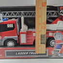 12" Fire Truck with Ladder, Lights, Sounds, and Rubber Tires Magic Cars 22