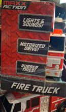 Maxx Action Motorized Fire Truck Toy Featuring Lights, Sounds, and Retractable Ladder Magic Cars 3