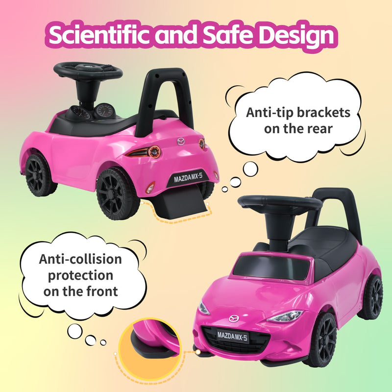 3-in-1 Ride-On Push Car and Stroller Toy for Babies and Toddlers with 40 lbs Load Capacity Magic Cars 2