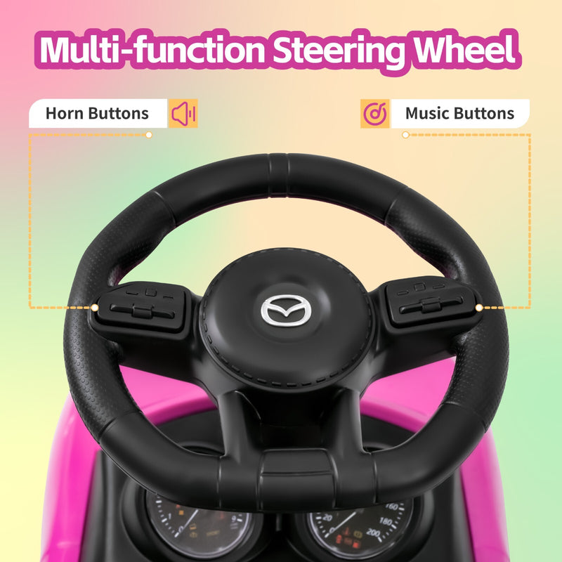 3-in-1 Ride-On Push Car and Stroller Toy for Babies and Toddlers with 40 lbs Load Capacity Magic Cars 3