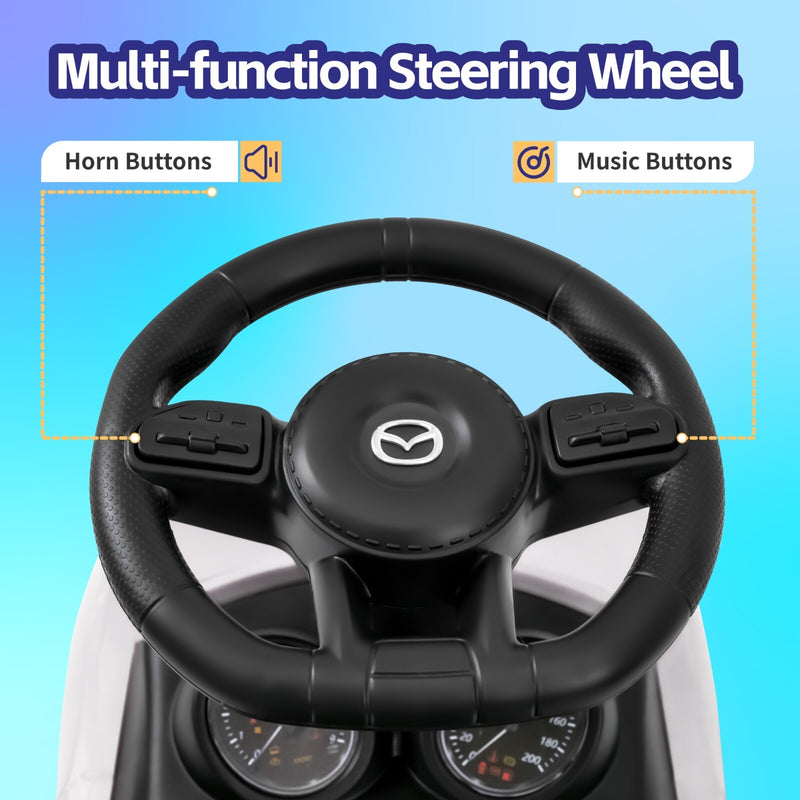 3-in-1 Ride-On Push Car Stroller Toy for Babies and Toddlers with Bluetooth and LED Lights Magic Cars 3
