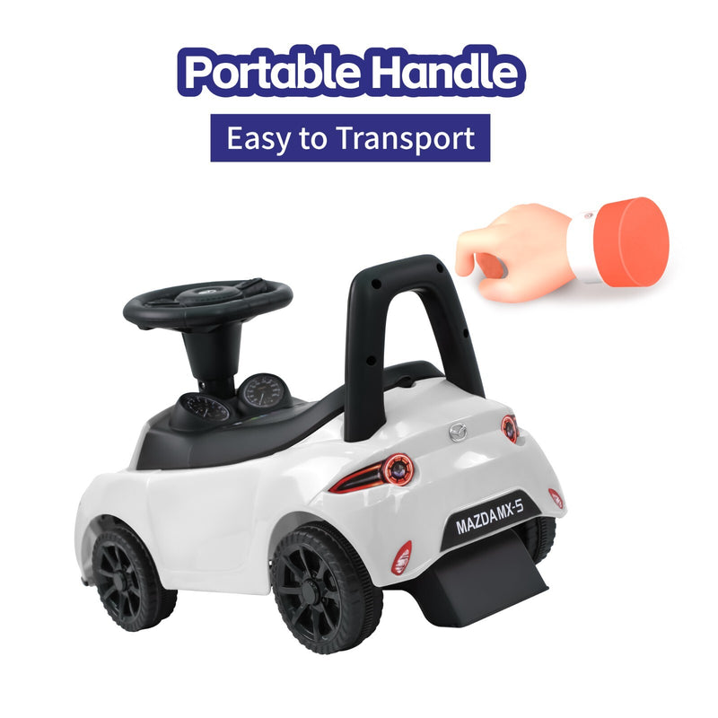 3-in-1 Ride-On Push Car Stroller Toy for Babies and Toddlers with Bluetooth and LED Lights Magic Cars 4