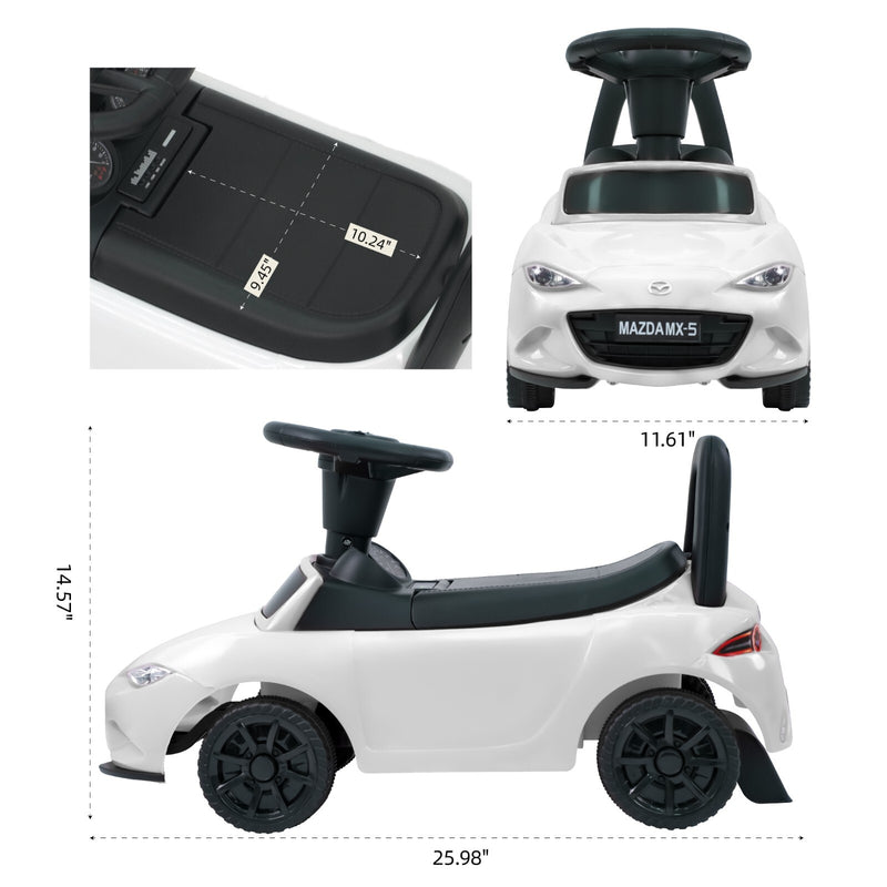 3-in-1 Ride-On Push Car Stroller Toy for Babies and Toddlers with Bluetooth and LED Lights Magic Cars 7