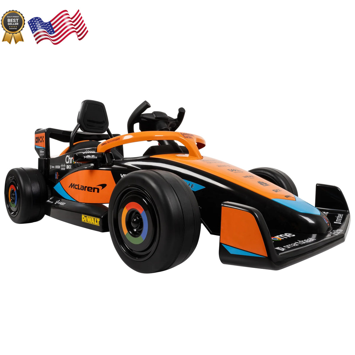12V Remote Control Kids Ride-On F1 Race Car Toy with Battery