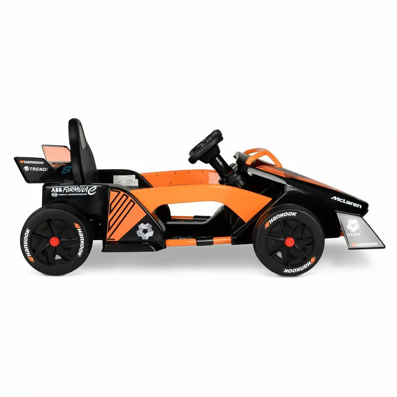 12V Battery-Powered Formula F1 Race Car for Ages 3+, Orange and Black Magic Cars 4