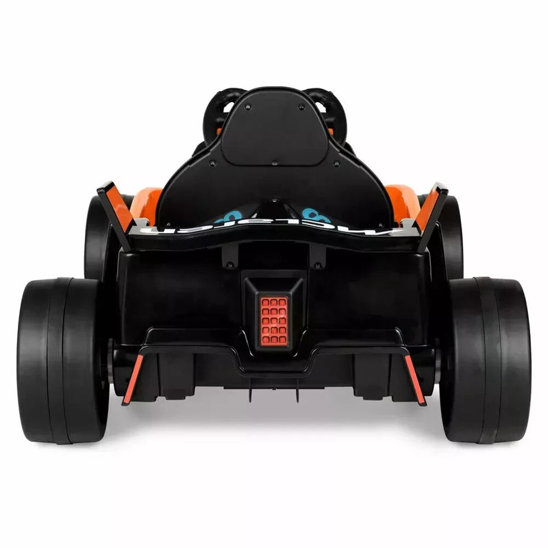 12V Battery-Powered Orange and Black Formula F1 Race Car Ride-On for Ages 3+ Magic Cars 6