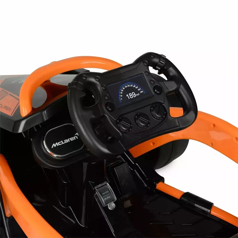 12V Battery-Powered Orange and Black Formula F1 Race Car Ride-On for Ages 3+ Magic Cars 9