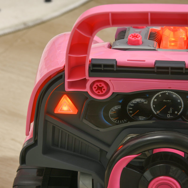 Kids Mechanic Truck and Engine Toy Set with Car Service Playset in Pink Magic Cars 10