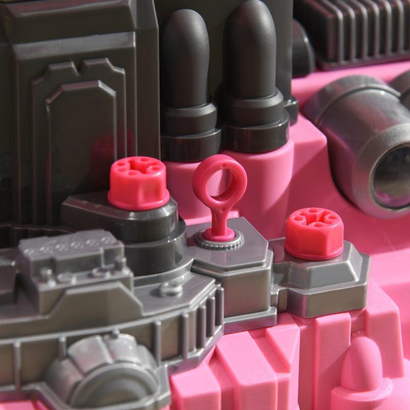 Kids Mechanic Truck and Engine Toy Set with Car Service Playset in Pink Magic Cars 9