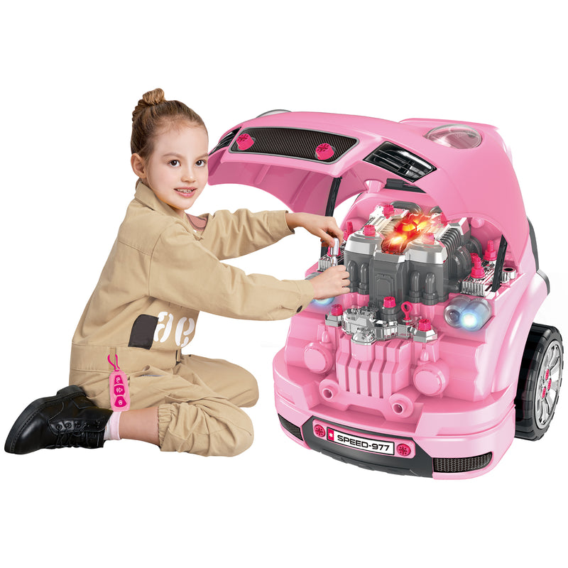 Kids Mechanic Truck Engine Toy Set with Car Service Playset and Engine Disassembly Features Magic Cars Variant 0