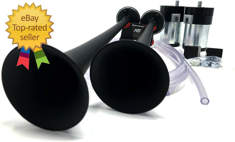 Mega Blast Air Horns for Trucks Cars SUVs Train Sound Extremely Loud Black Magic Cars Variant 0