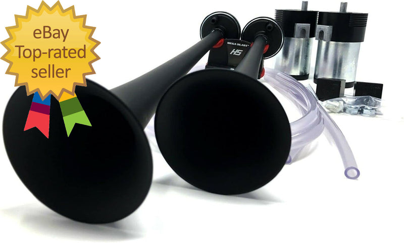 Mega Blast Air Horns for Trucks Cars SUVs and Trains Extremely Loud Black Magic Cars Variant 0