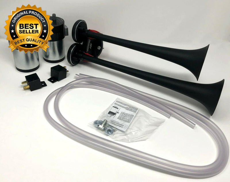 Mega Blast Air Horns for Trucks, Cars, SUVs, and Trains – Loud Black Sound Magic Cars 3