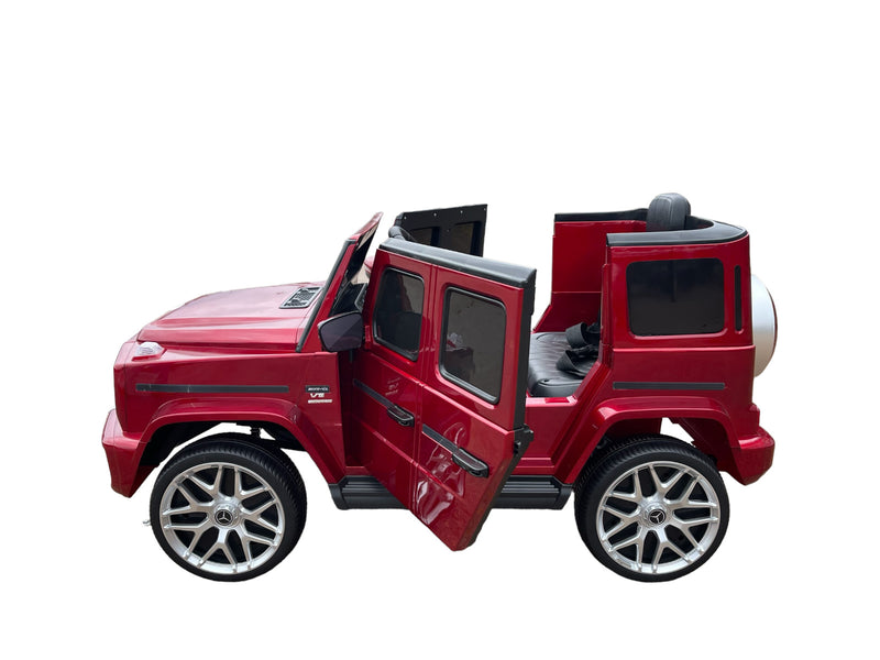 12V Electric Kids Ride-On Car with Remote Control and MP3 Player, Burgundy and Yellow Magic Cars 1