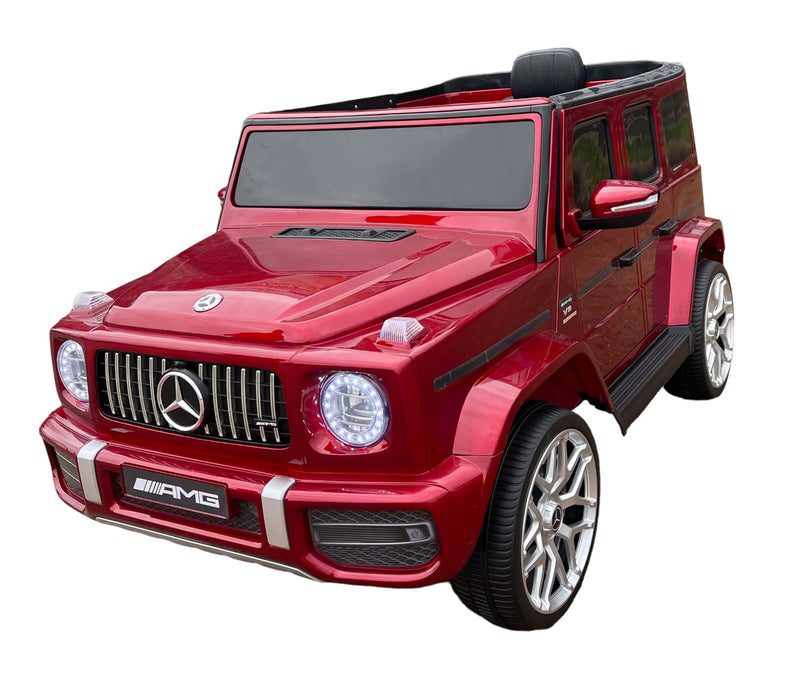 12V Electric Kids Ride-On Car with Remote Control and MP3 Player, Burgundy and Yellow Magic Cars 2