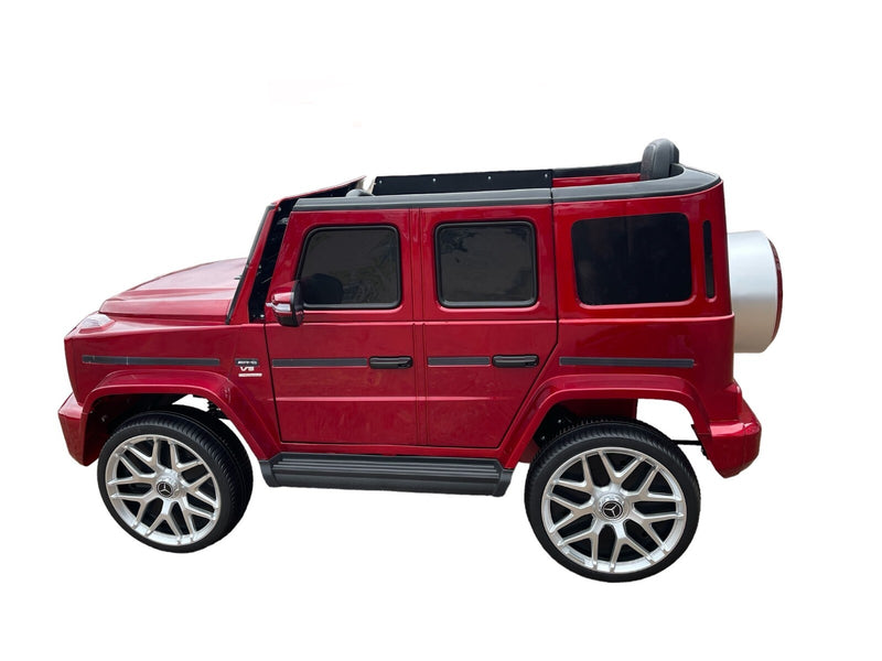 12V Electric Kids Ride-On Car with Remote Control and MP3 Player, Burgundy and Yellow Magic Cars 3