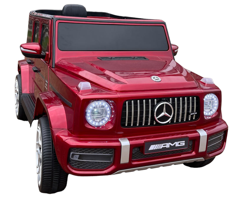 12V Electric Kids Ride-On Car with Remote Control and MP3 Player, Burgundy and Yellow Magic Cars 4