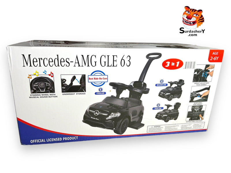 3-in-1 White Push Car Toy Inspired by AMG GLE 63 Design Magic Cars 12