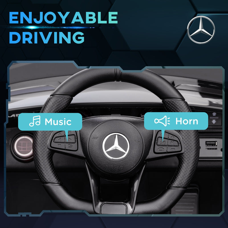 Licensed Mercedes-Benz AMG GTR 12V Kids Ride-On Car with Remote Control Black Magic Cars 6