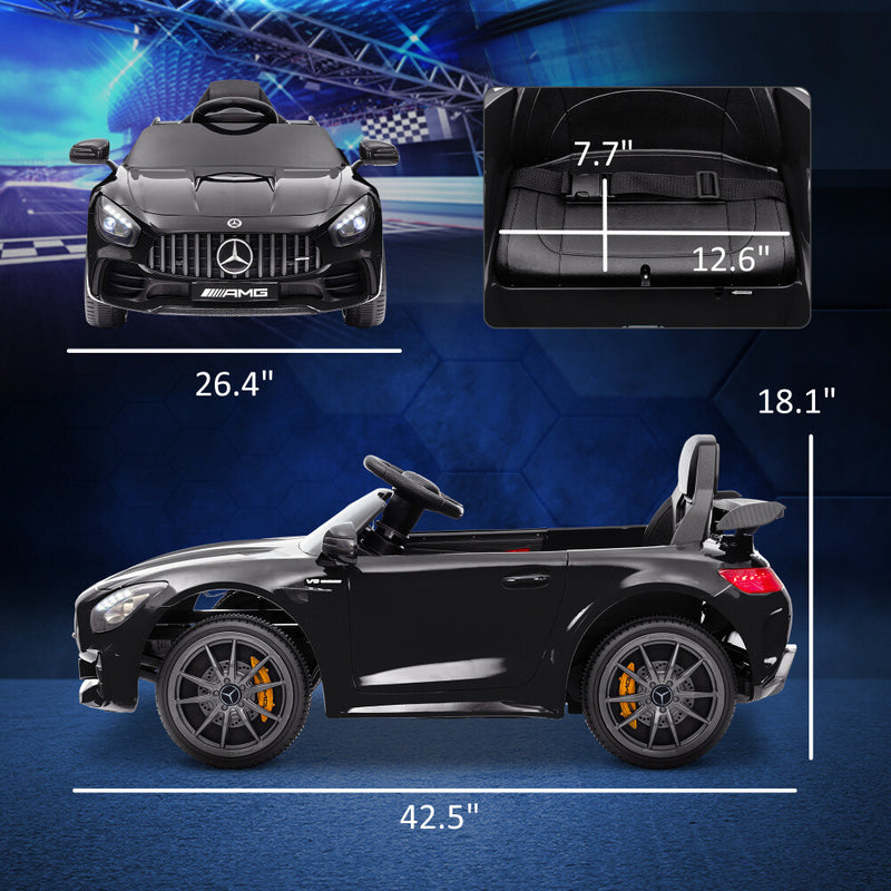 Licensed 12V Kids Ride-On Car with Remote Control - Mercedes-Benz AMG GTR Magic Cars 6