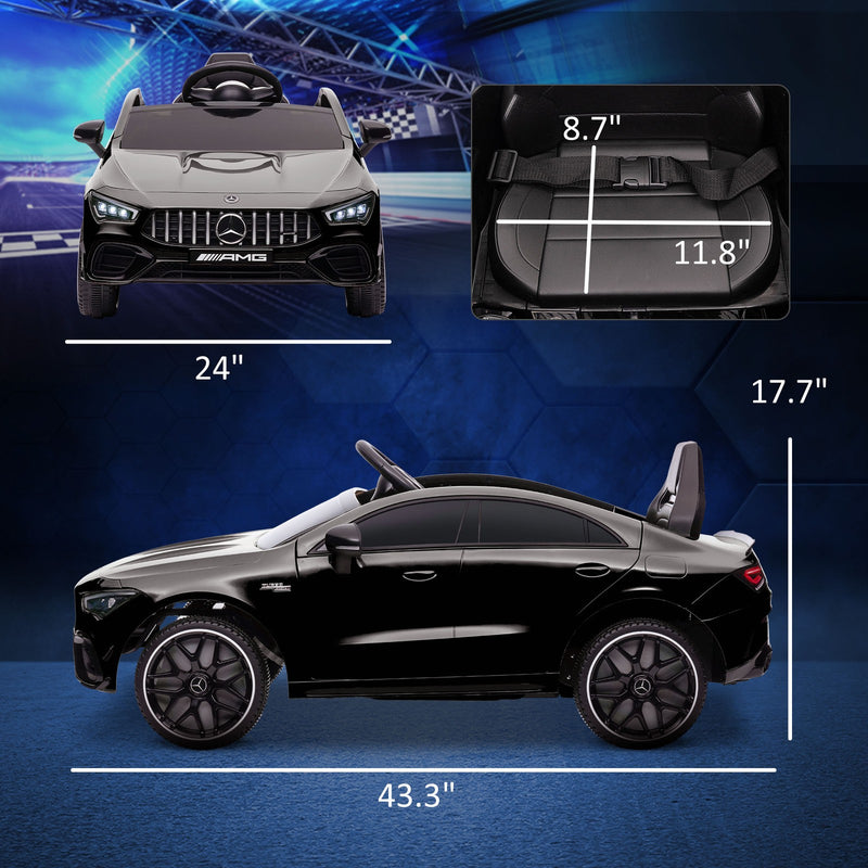 12V Licensed Mercedes-Benz AMG Kids Ride-On Car with Remote Control Black Magic Cars 2