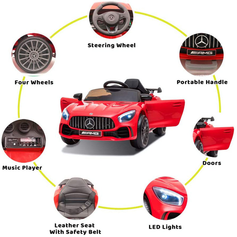 Licensed 12V Kids Ride-On Car with 2.4G Remote Control and LED Lights Magic Cars 2