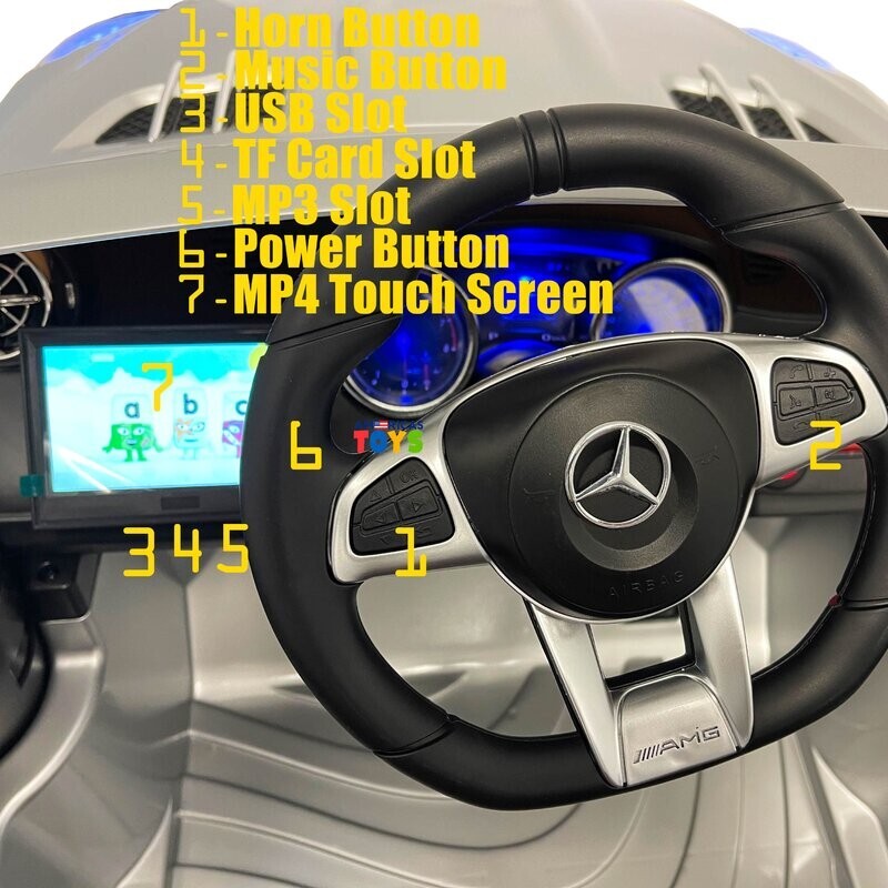 Luxury Ride-On Toy Car with LED Lights for Outdoor Play and Gifts Magic Cars 1