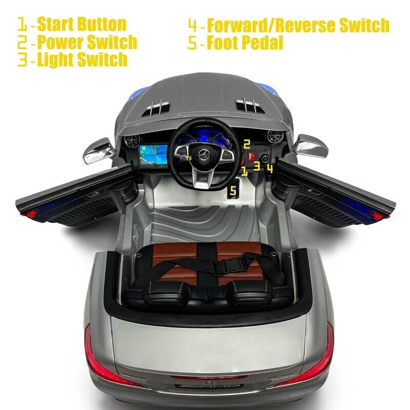 Luxury Ride-On Toy Car with LED Lights for Outdoor Play and Gifts Magic Cars 4